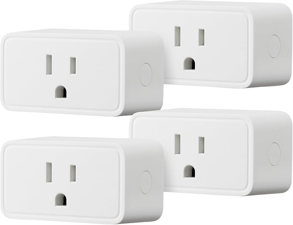 Amazon Basics Smart Plug, Works with Alexa Only, 4-Pack